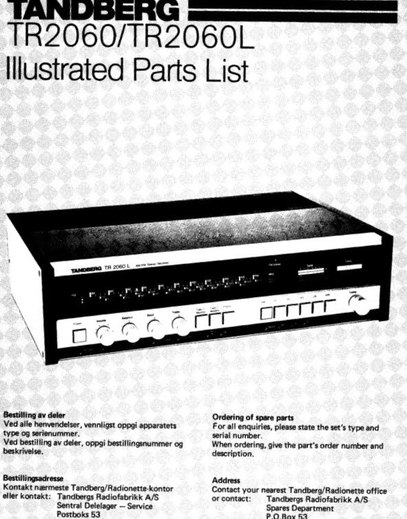 Parts list TR2060, PDF, 7p