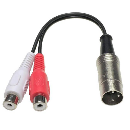 3-PIN DIN hann - 2 X Phono hunn 0,2m