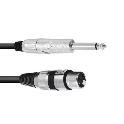 XLR hunn - Jack mono 5m svart kabel