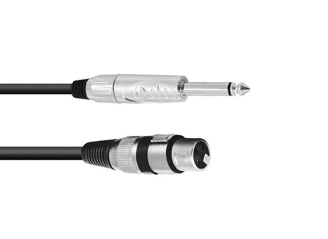 XLR hunn - Jack mono 5m svart kabel