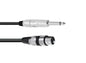 Kabel XLR hun - Jack mono 5m svart