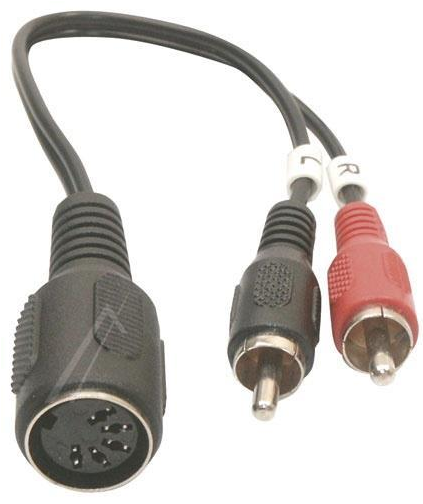 Kabel 5-Pin DIN Hunn / 2 X Phono Hann 0,2 m