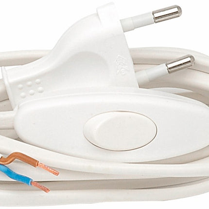 Cord with switch 2.5m white
