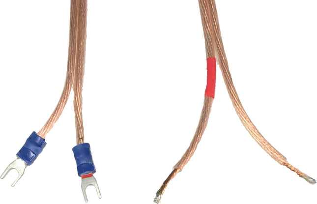 Speaker cable 3m spade connectors and solder ends