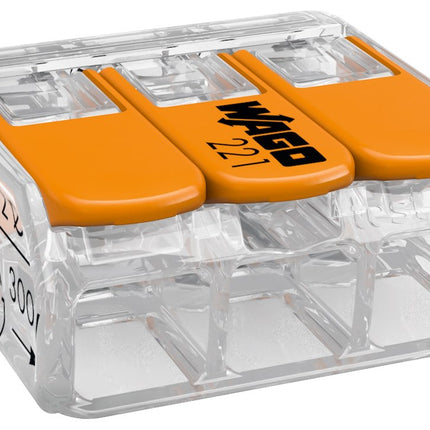WAGO KOPLINGSKLEMME  FOR 3 LEDERE, 32A, 400V